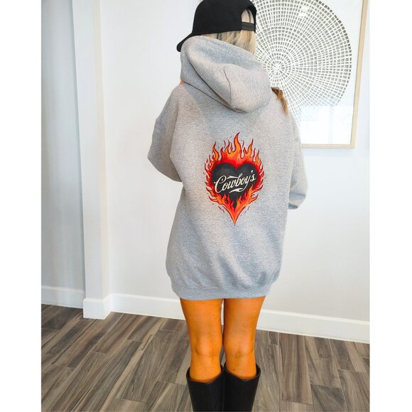NWT Cowboys Flame Heart Hoodie - Picture 5 of 14